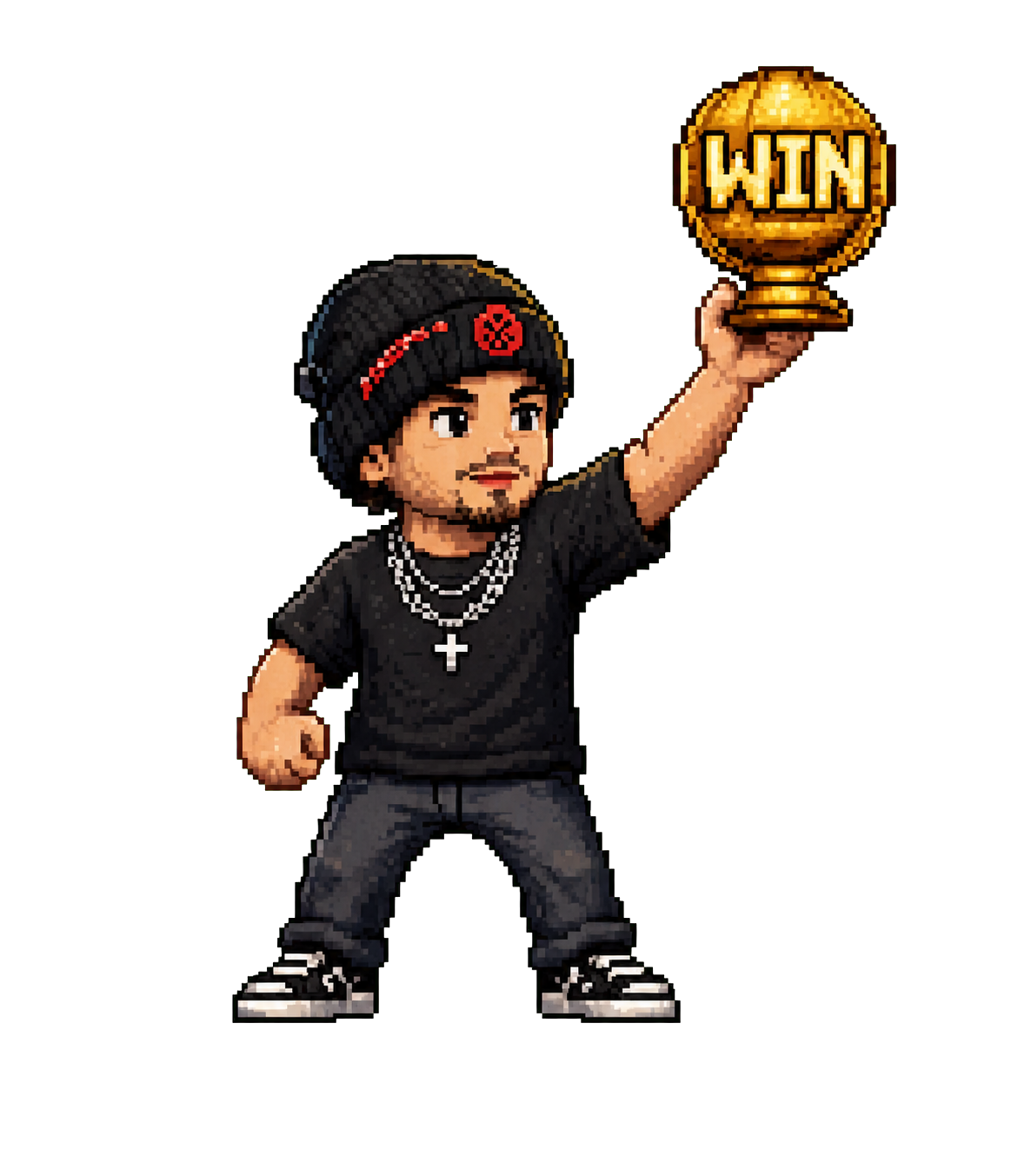 Pixel-Art Character von wo7fi mit WIN Trophy